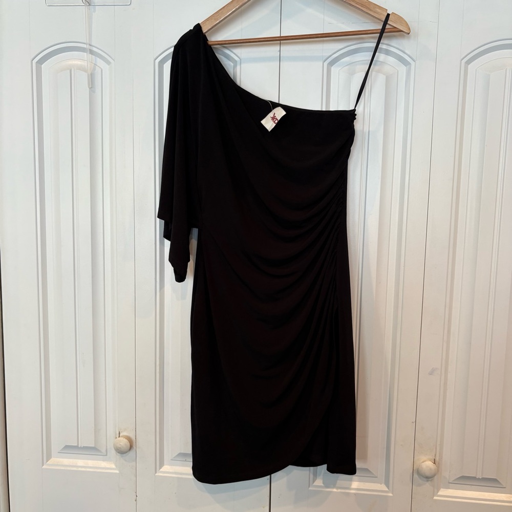 Saint Tropez‎ West Black One Shoulder Dress 6